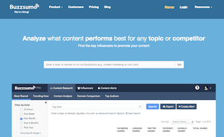 Content Marketing Software (Buzzsumo)