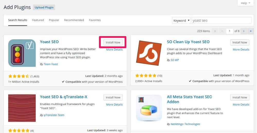 Installing Yoast SEO Plugin Step 2