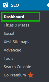 Yoast SEO Plugin Dashboard