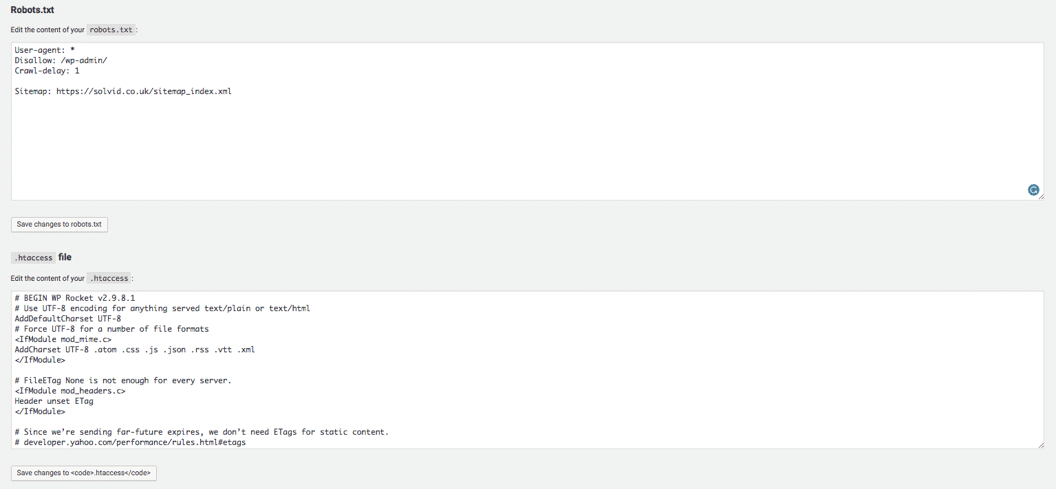 Yoast SEO Robots.txt and .htaccess editor