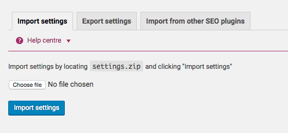 Yoast SEO Import & Export Feature