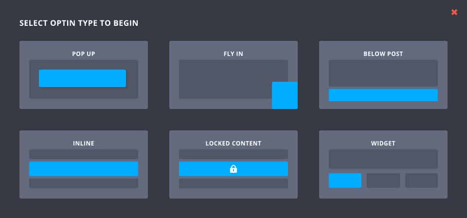 Bloom's 6 Opt-In Form Types/Styles