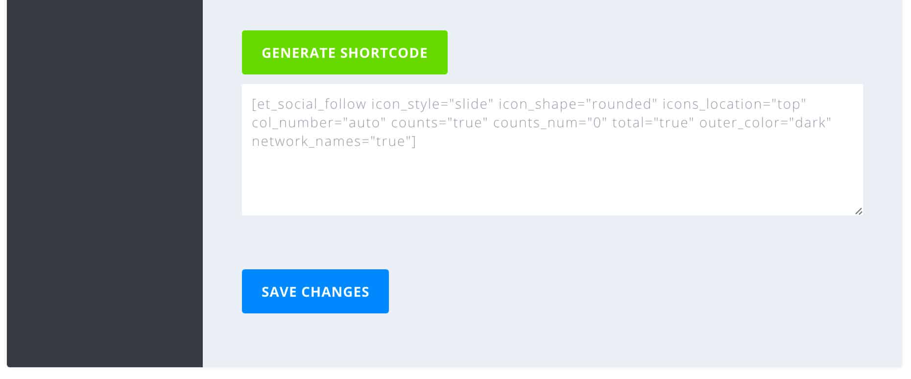 Monarch Social Icons Shortcode