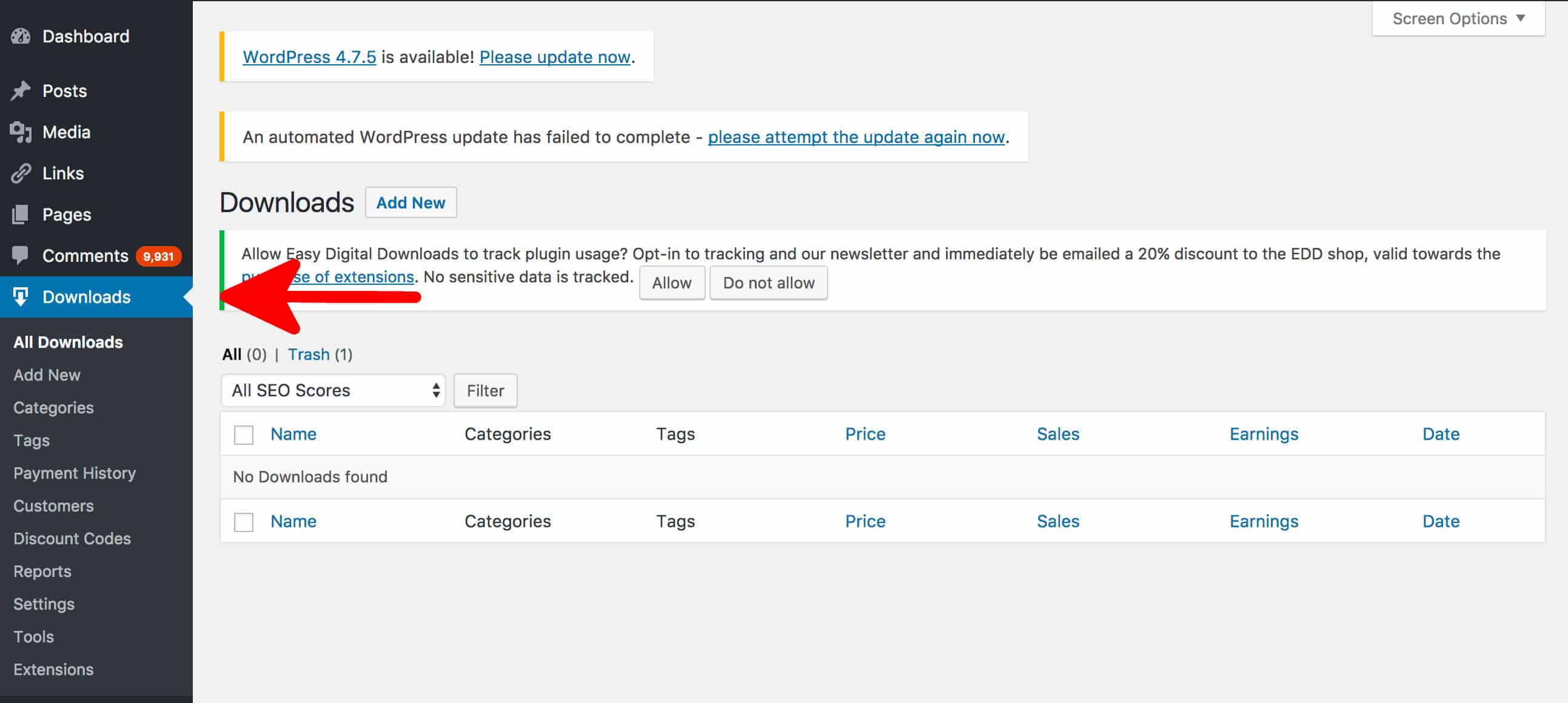 Configuring Easy Digital Downloads