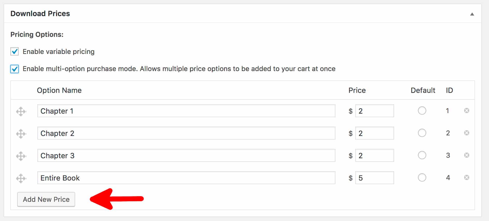 Configuring Variable Pricing Easy Digital Downloads