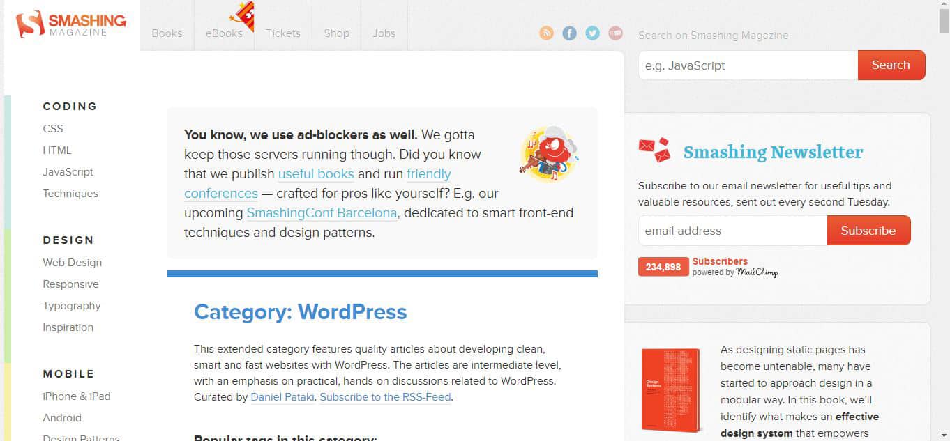 Smashing Magazine WordPress Blog