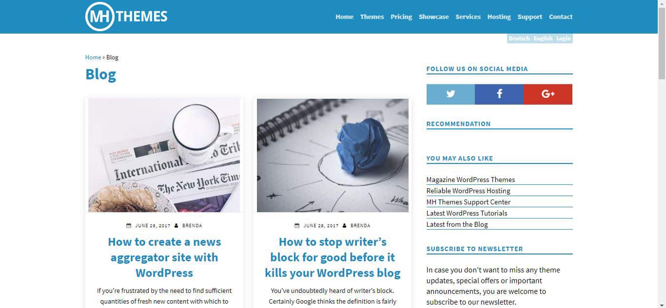 MH Themes WordPress Blog