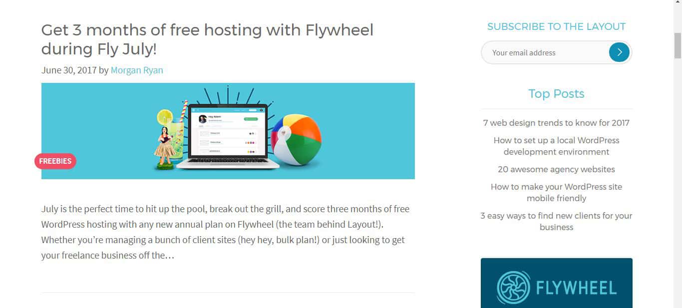 Flywheel Hosting WordPress Blog