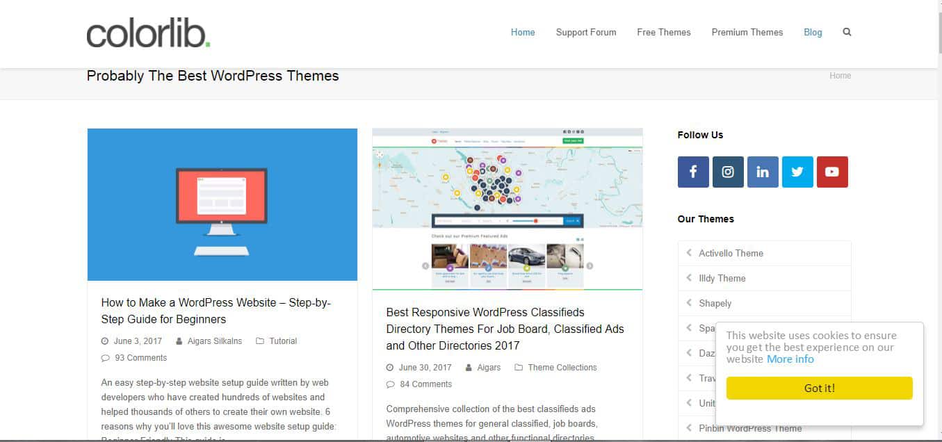 Colorlib WordPress Category Blog