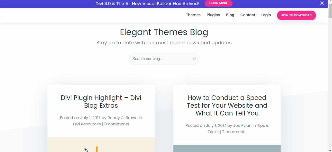 Elegant themes blog