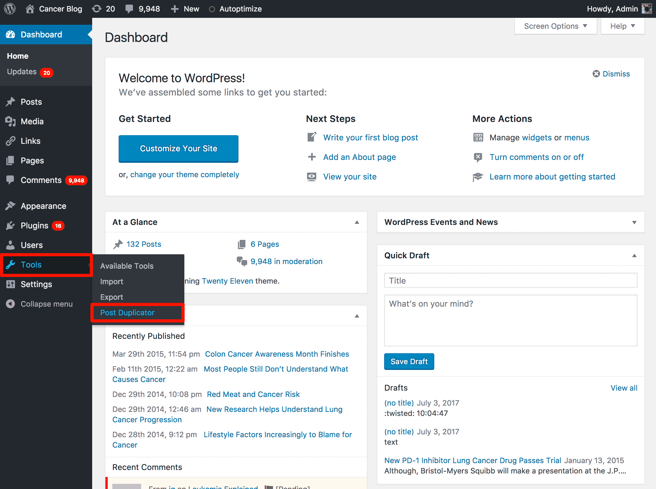 Post Duplicator Plugin Settings