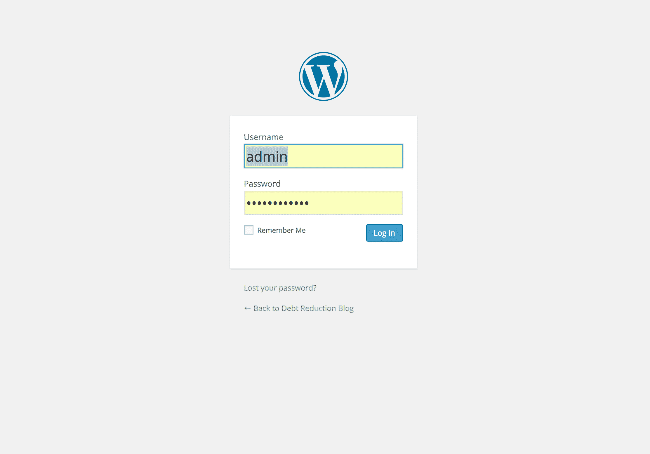 Logging In To WordPress