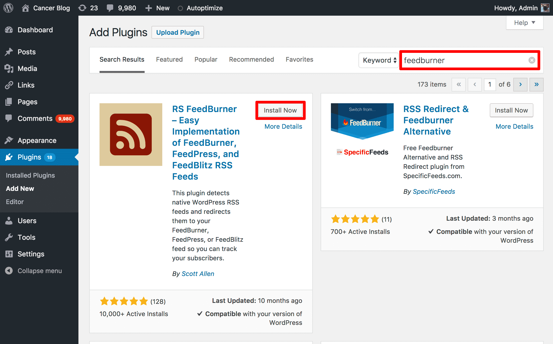 RSS Feedburner Plugin For WordPress