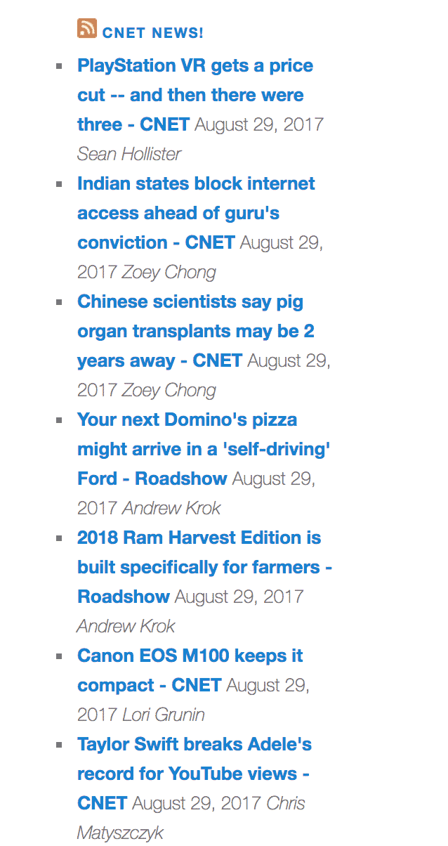 RSS Feed Front-End