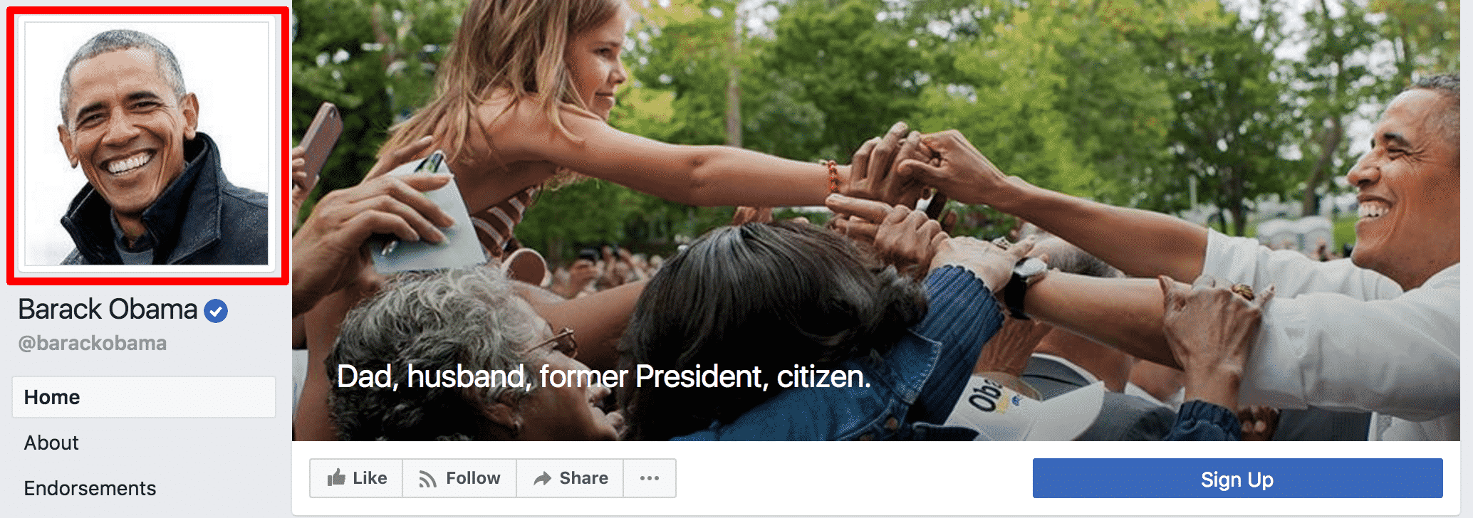 Barack Obama on Facebook