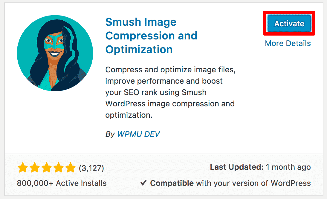 Activating WP Smush It Plugin