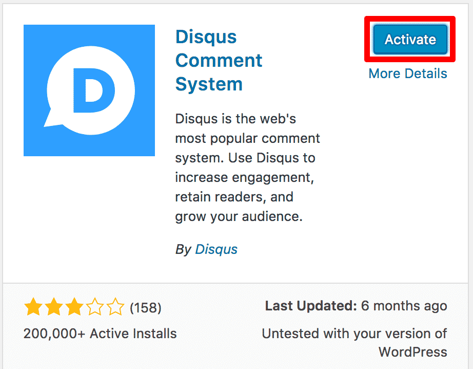 Activating Disqus Plugin