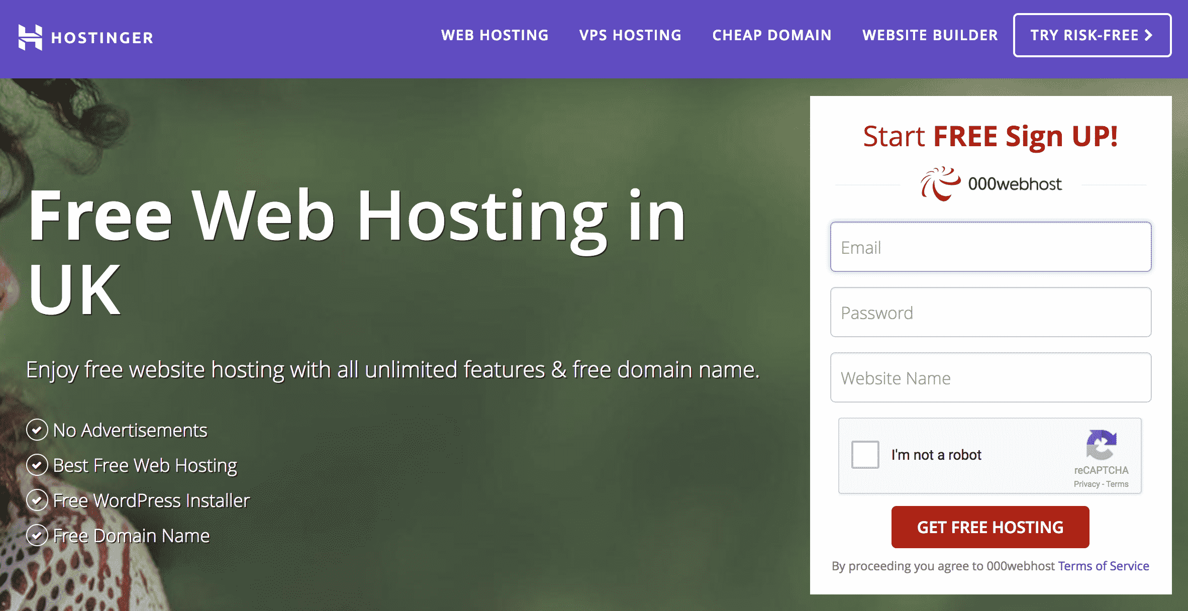 Hostinger Free Hosting