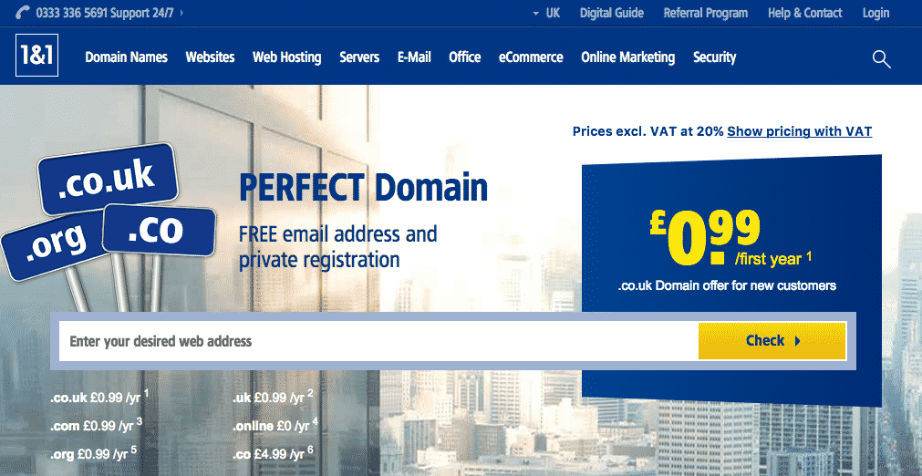 1&1 Domain Registrar