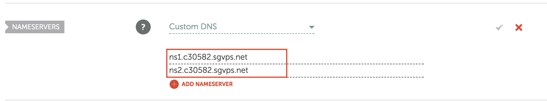 Changing Nameservers in NameCheap