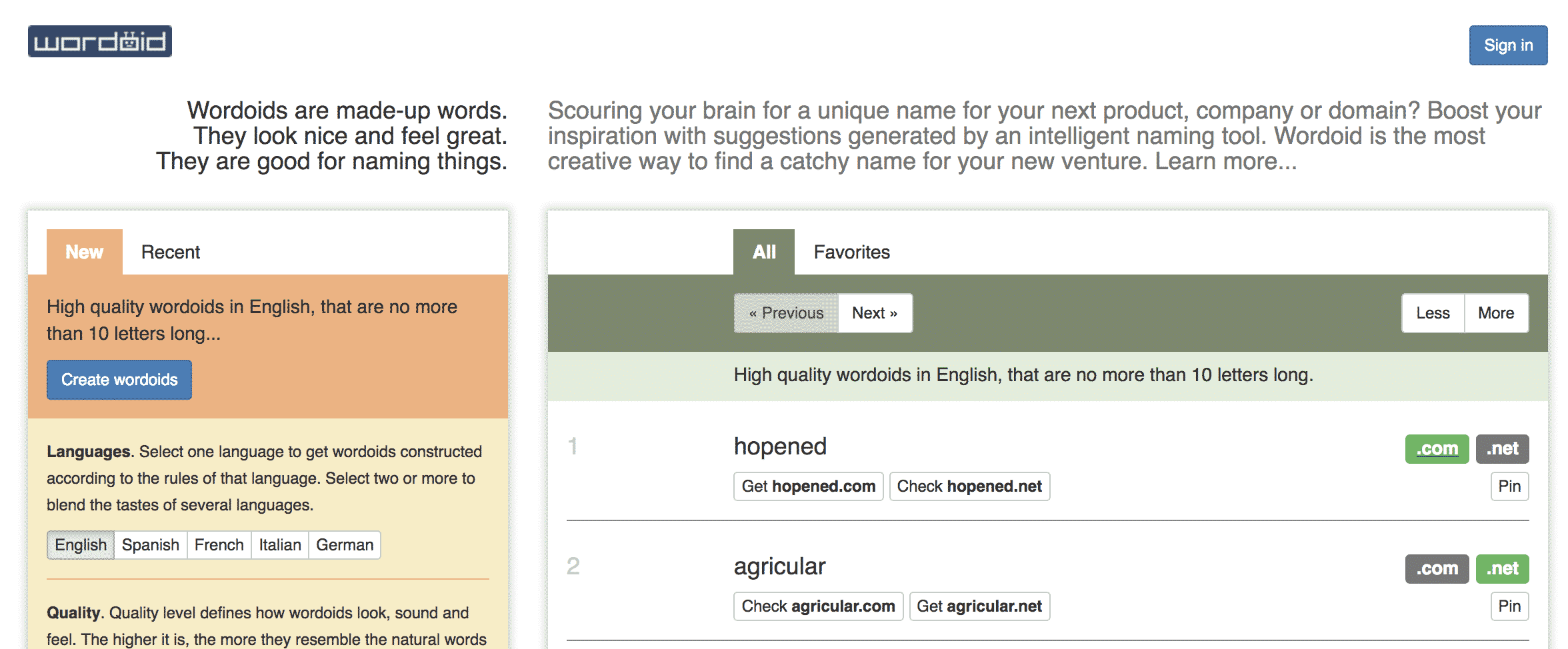 Wordoid Blog Name Generator