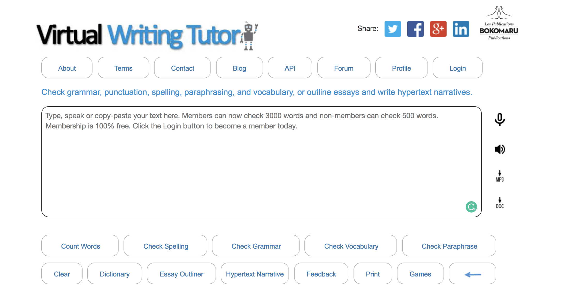 Check your words. Punctuation Checker. Writing Tutor. Grammar check on essay online. Essay Spelling check.