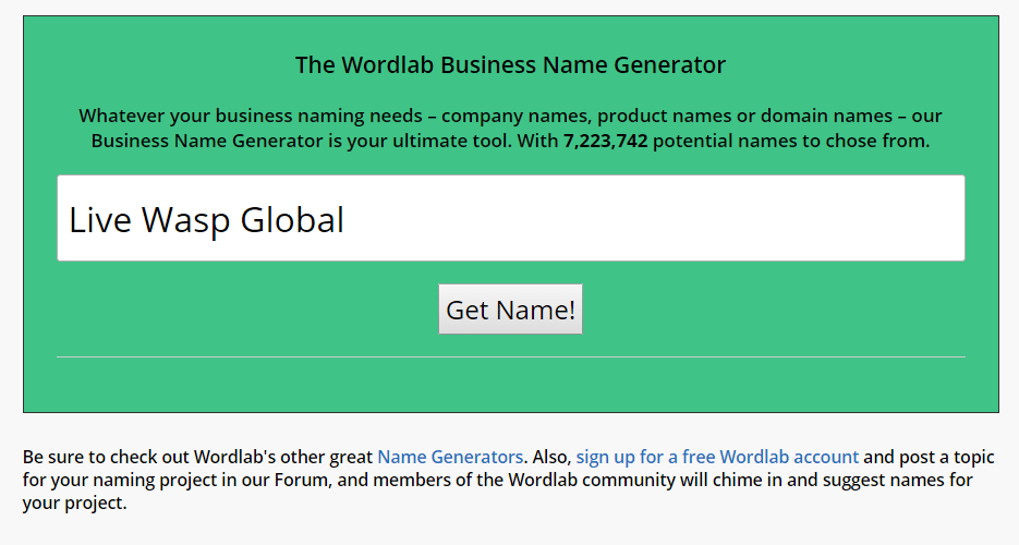 Weird Cool Name Generator