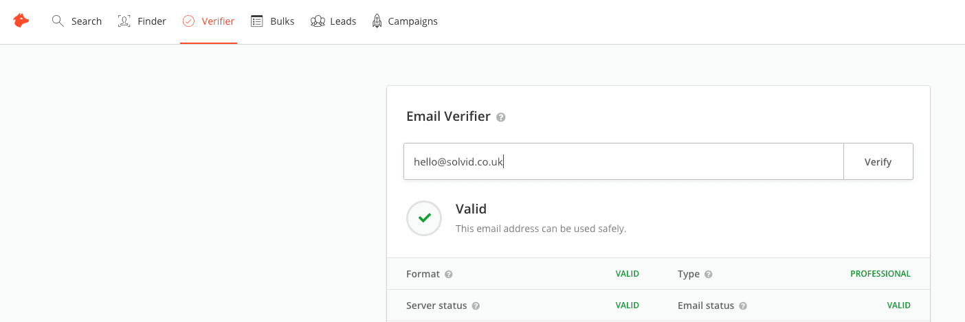 Email Hunter Verifier