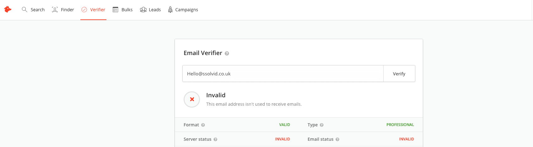 hunter.io email verifier