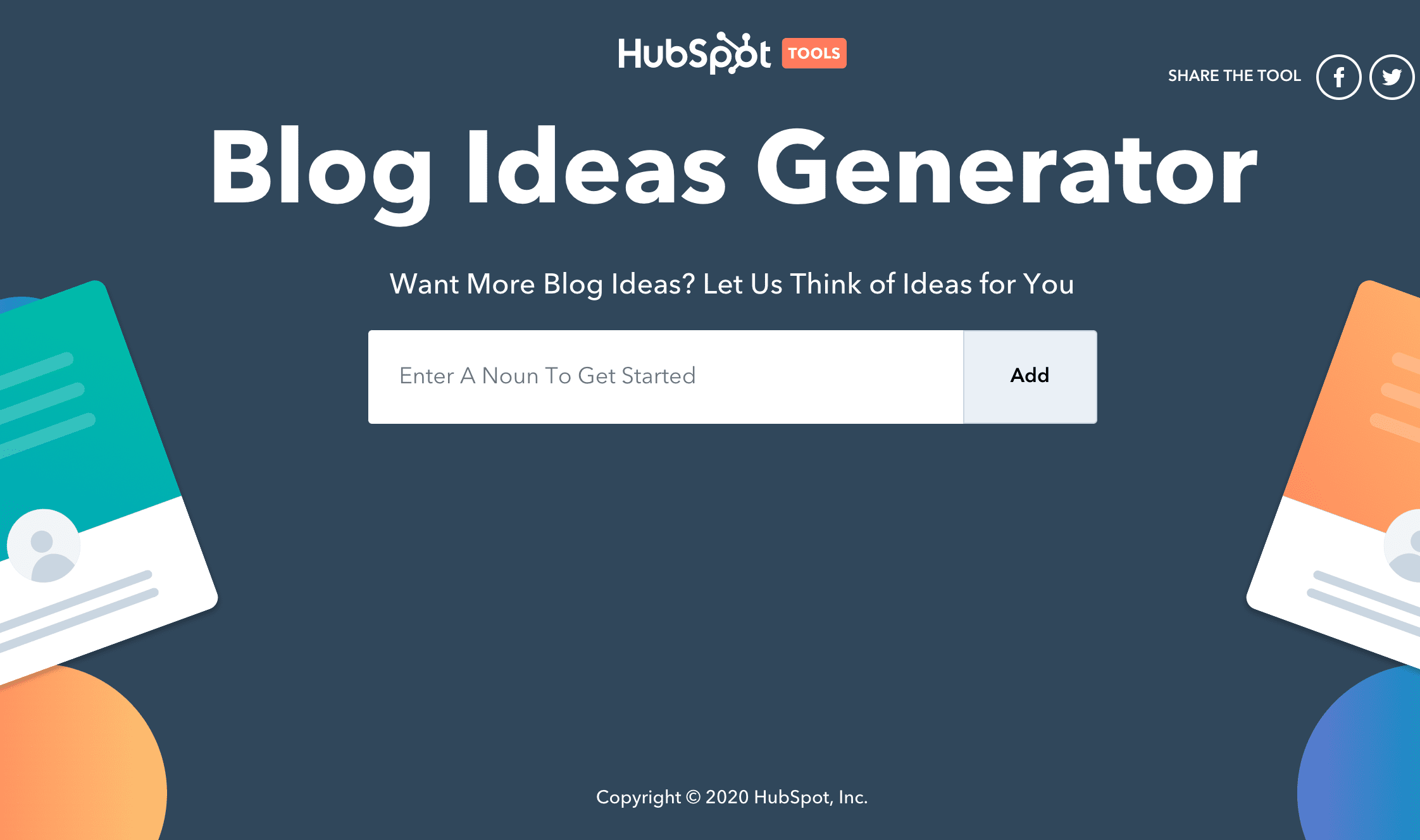 Blog topics. Topic Generator. Blog ideas. Blog Post Generator. HUBSPOT.