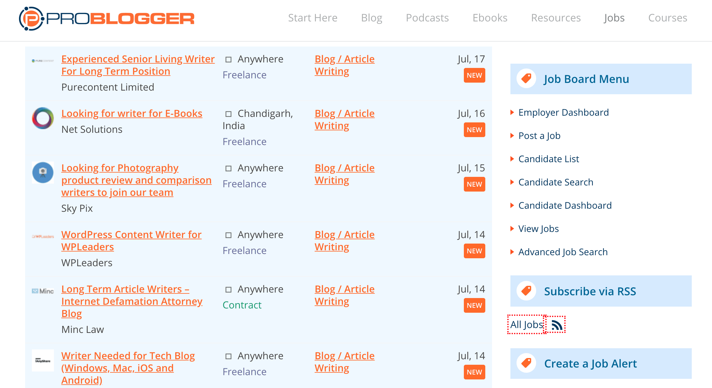 ProBlogger Job Board