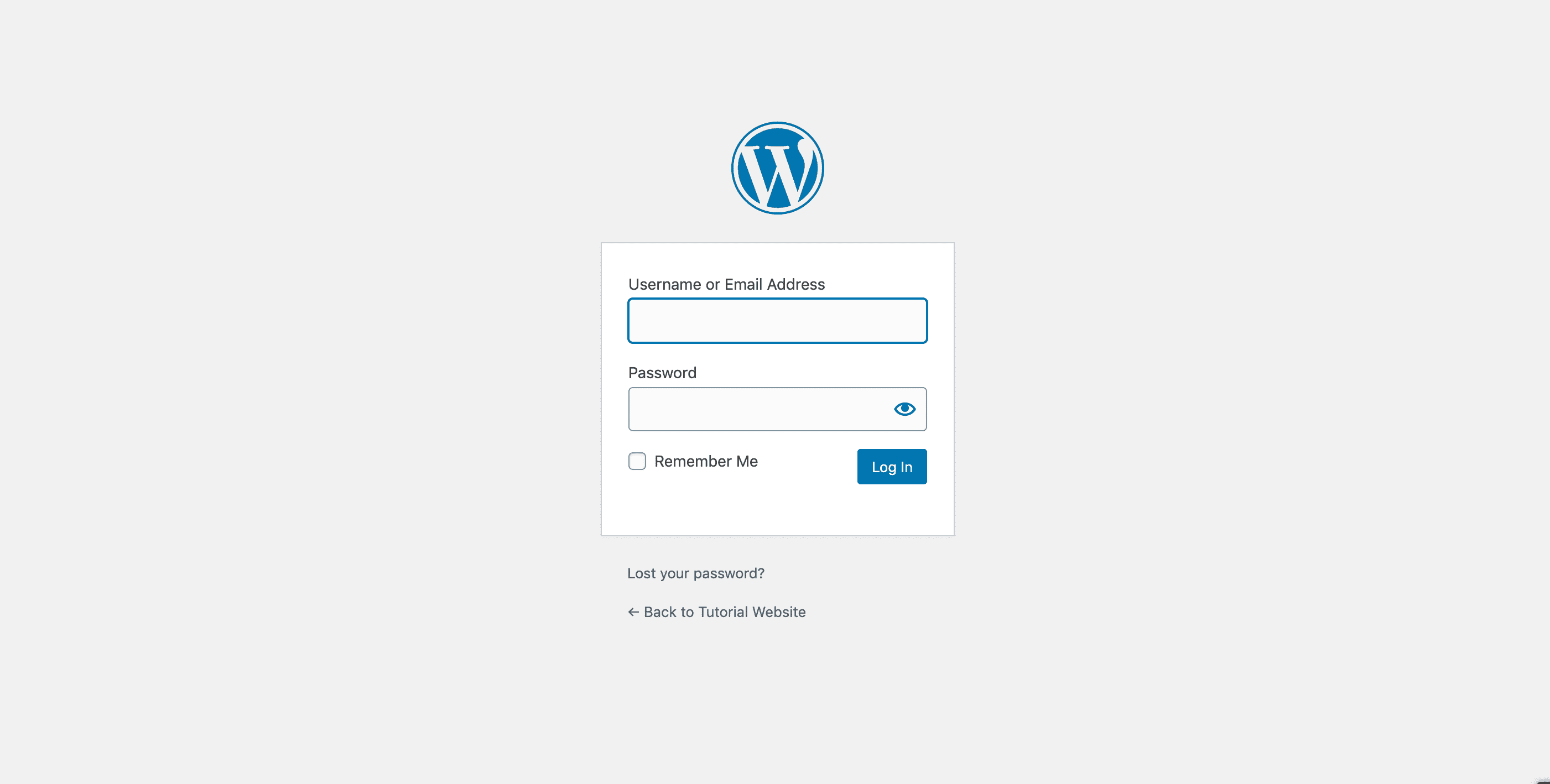 Step 2 - WordPress Login