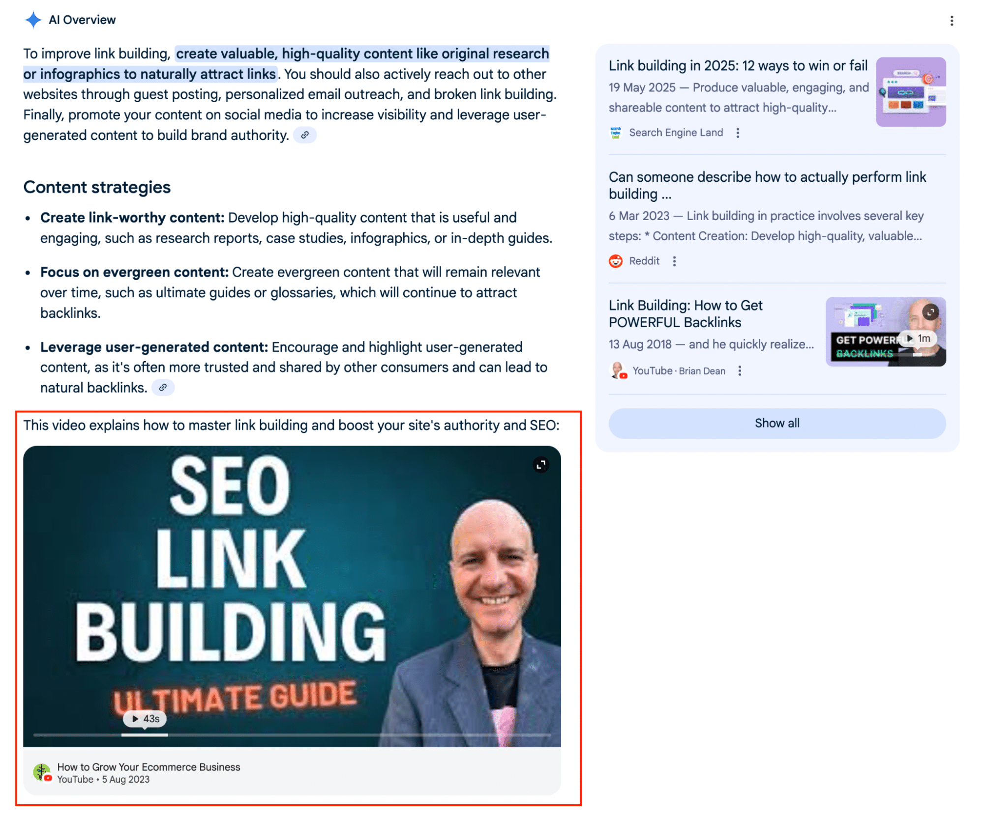 Google AI Overview Link Building