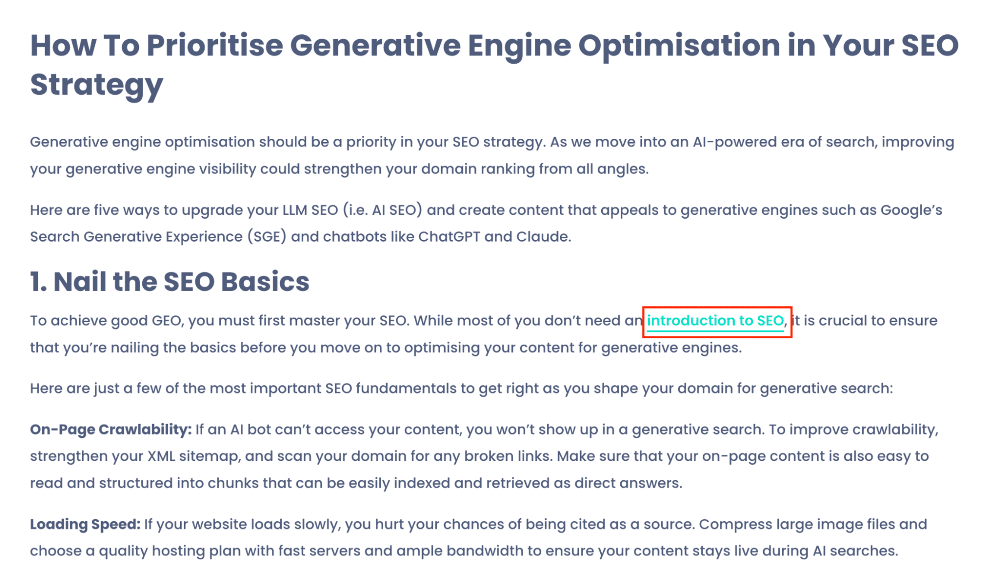 Generative Engine Optimisation