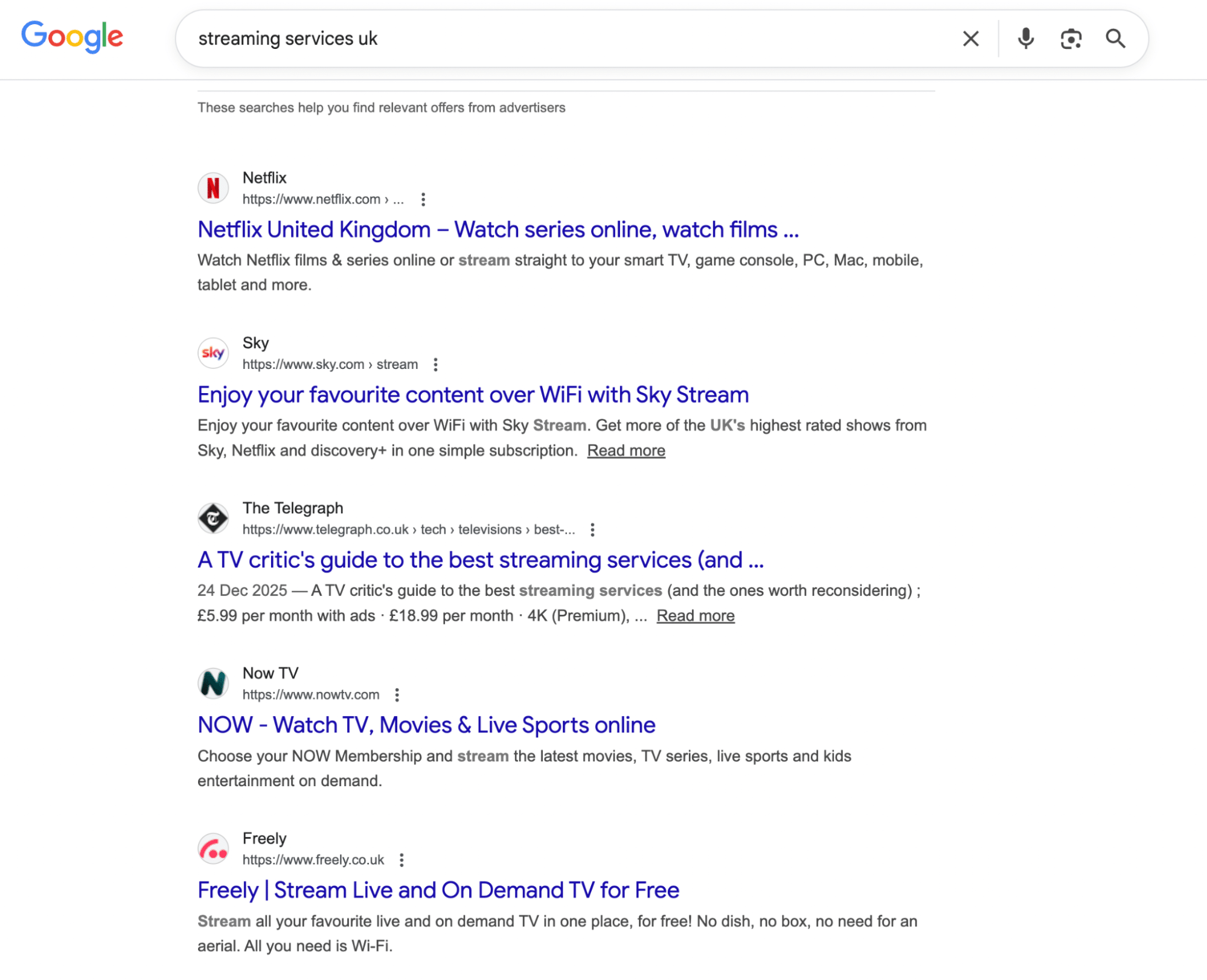 Streaming Services UK