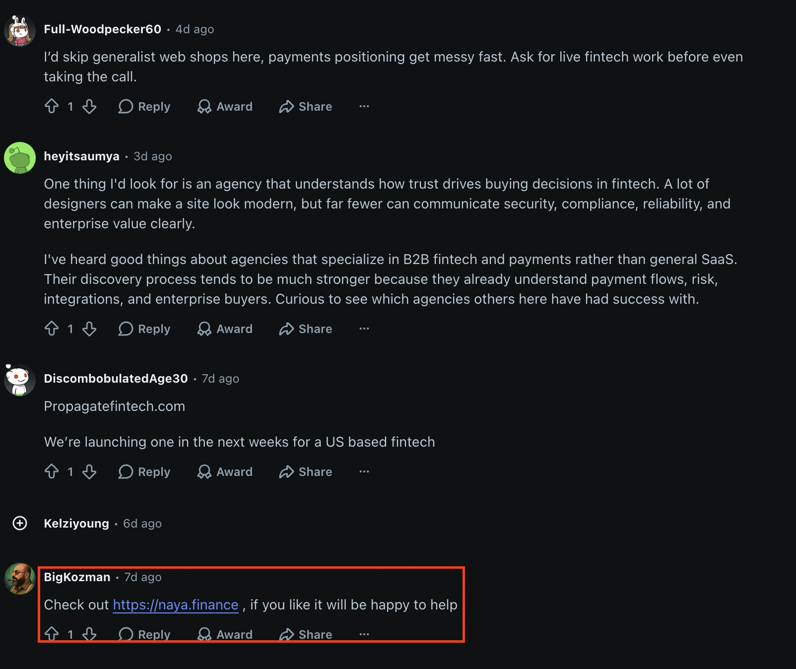 Reddit Comments