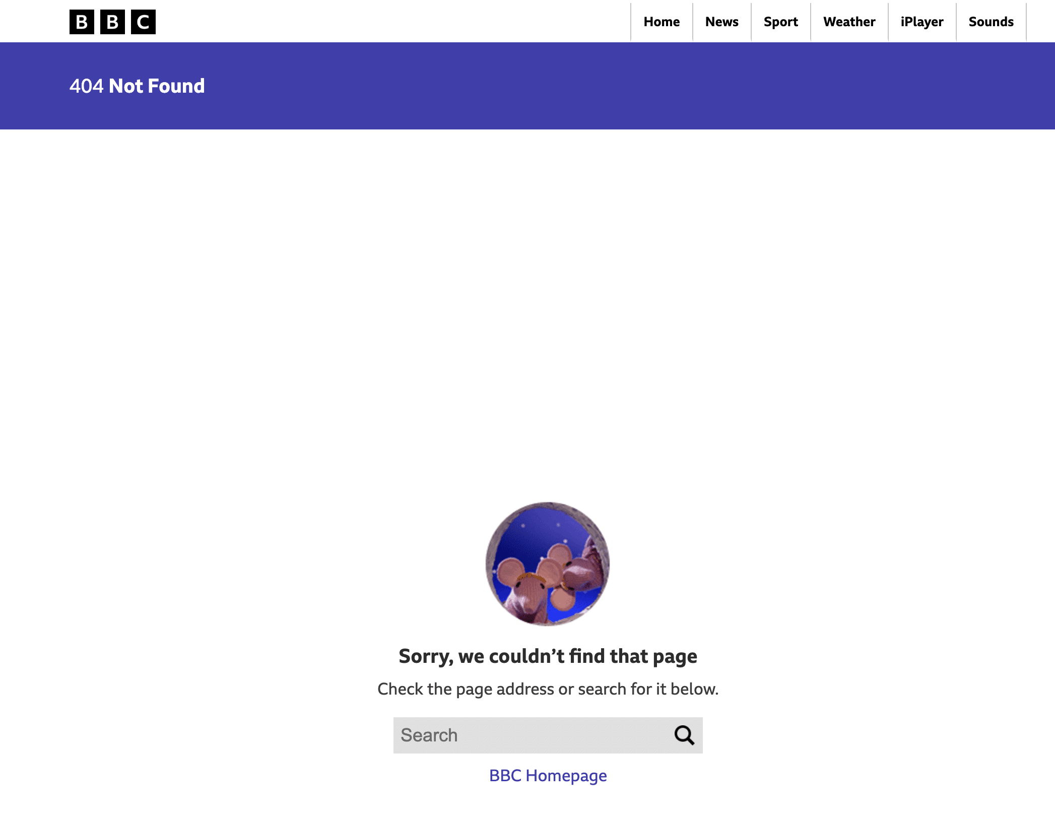404 Error Page