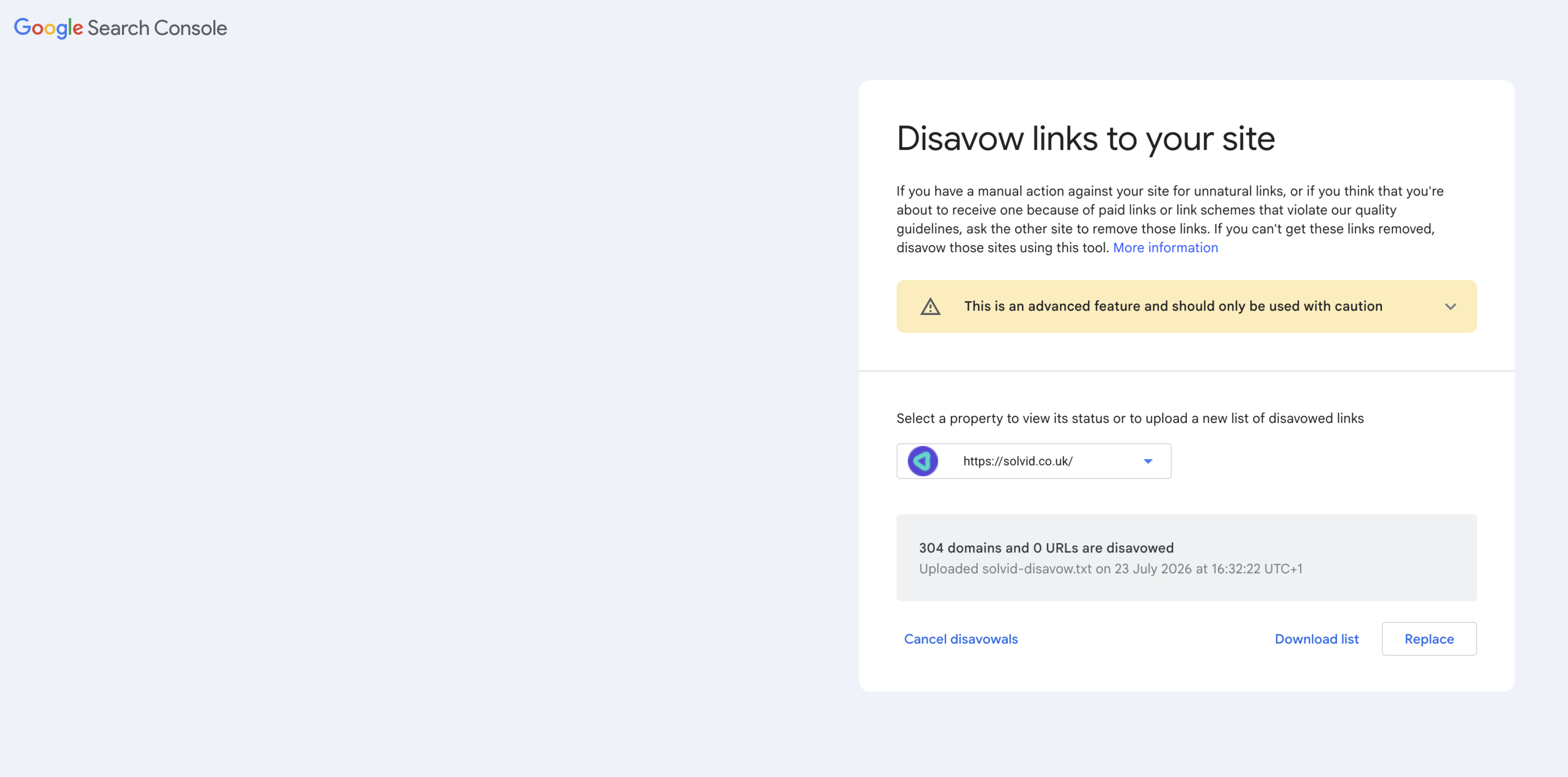 Google Disavow Tool