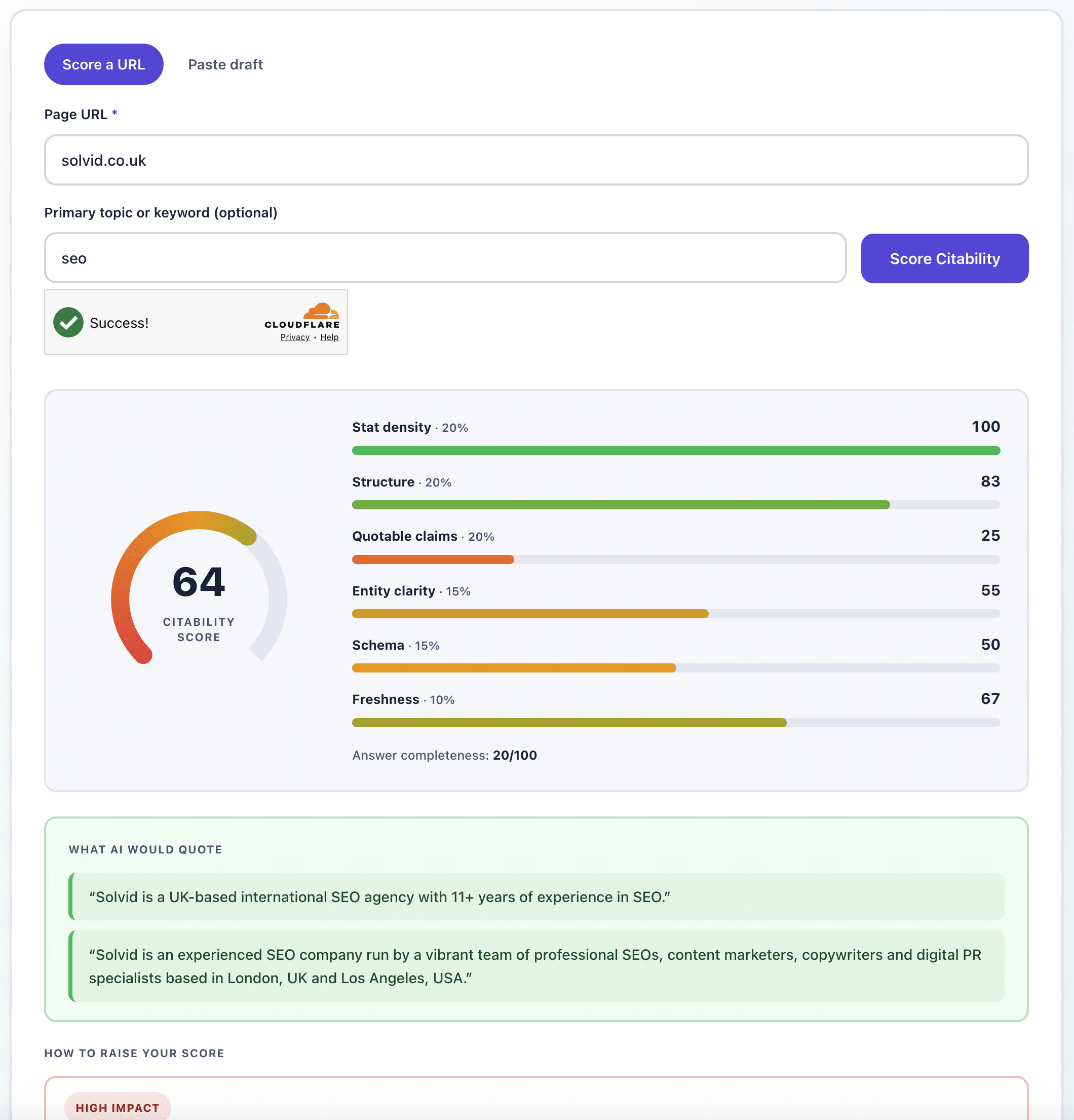 GEO Content Checker