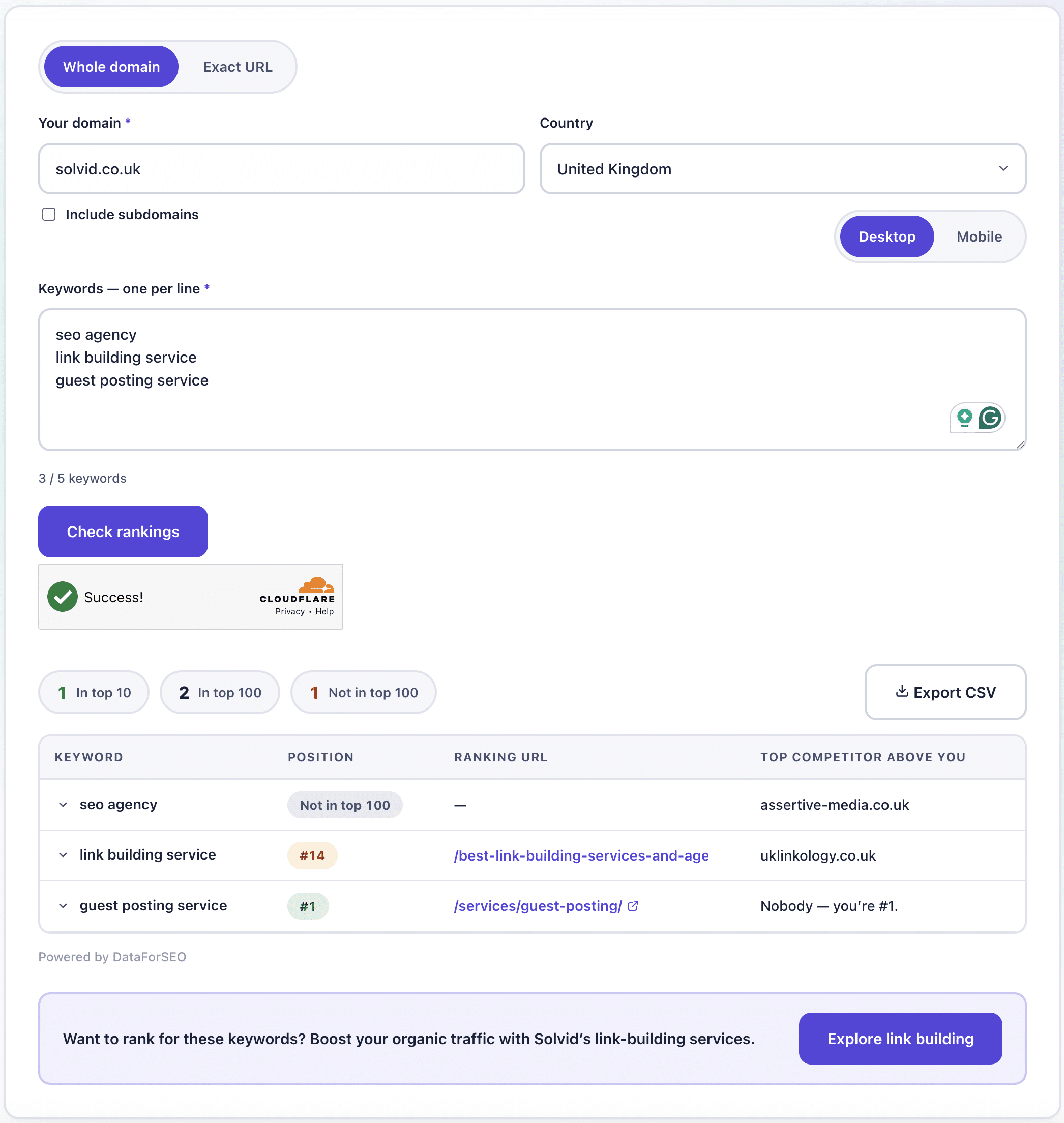 Keyword Rank Checker