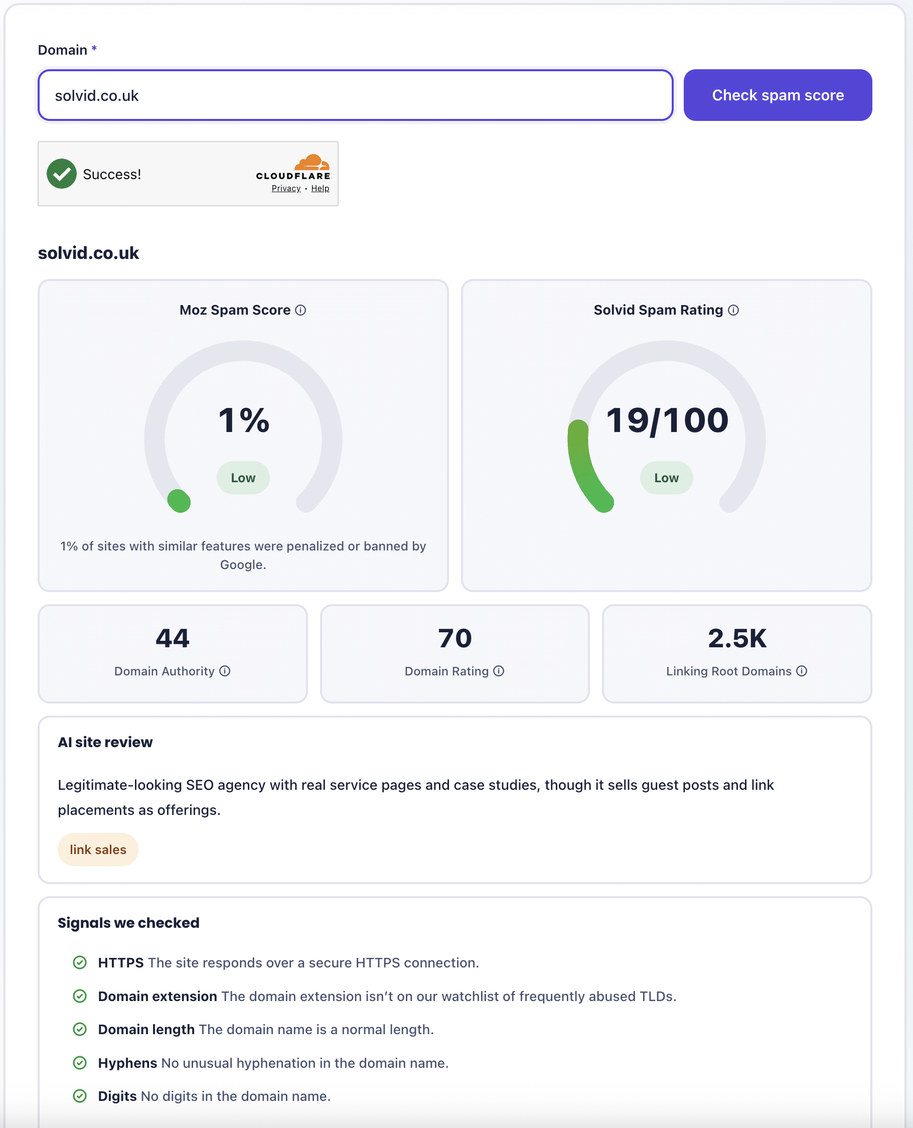 Spam Score Checker