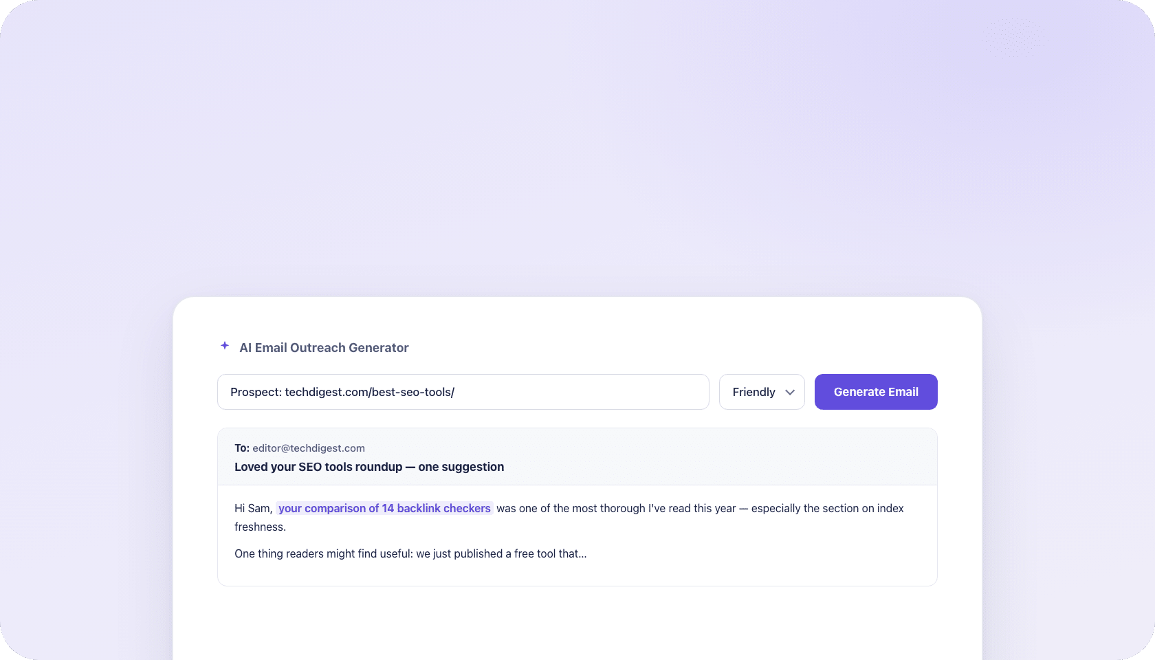 AI Email Outreach Generator