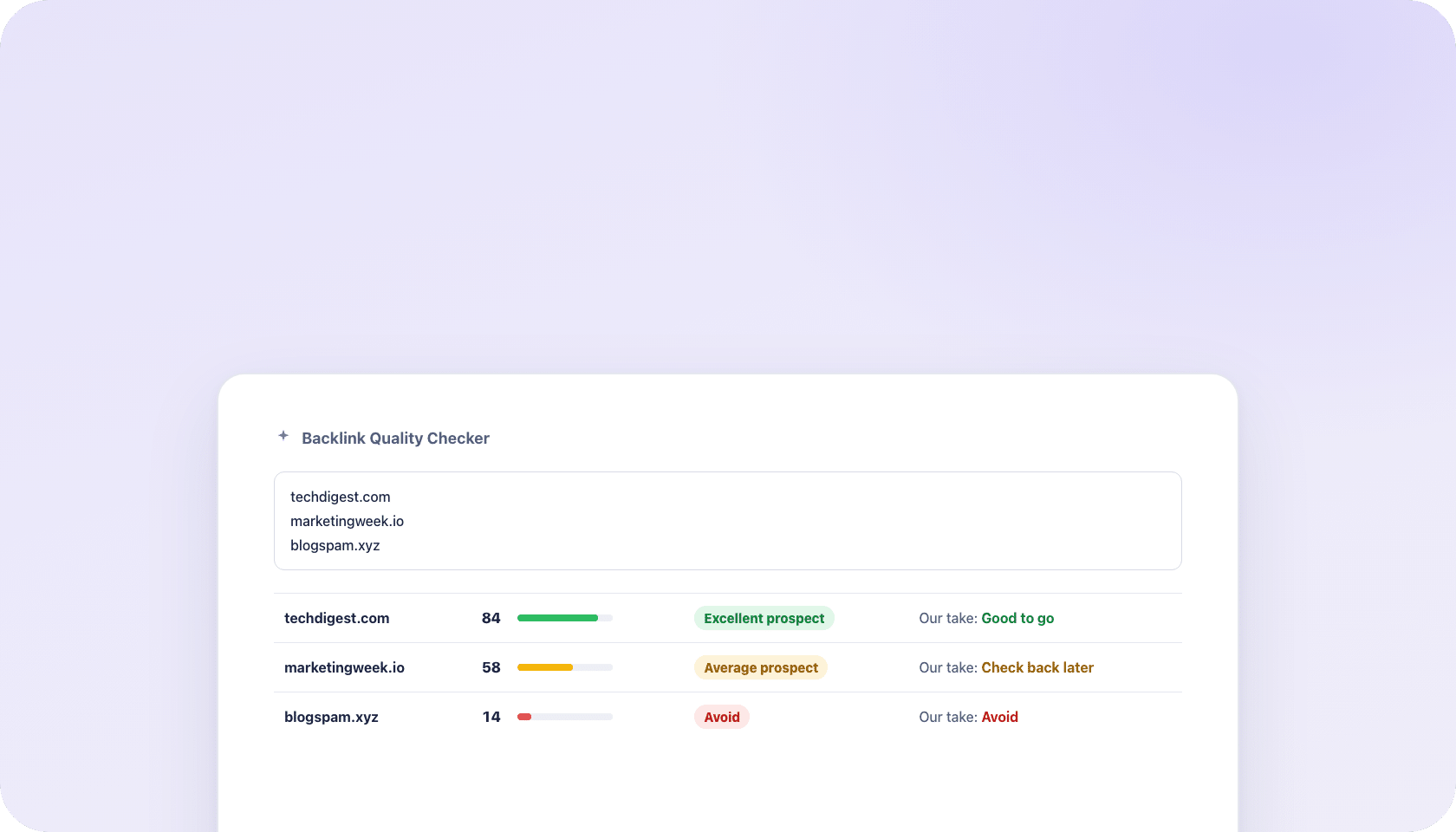 Backlink Quality Checker