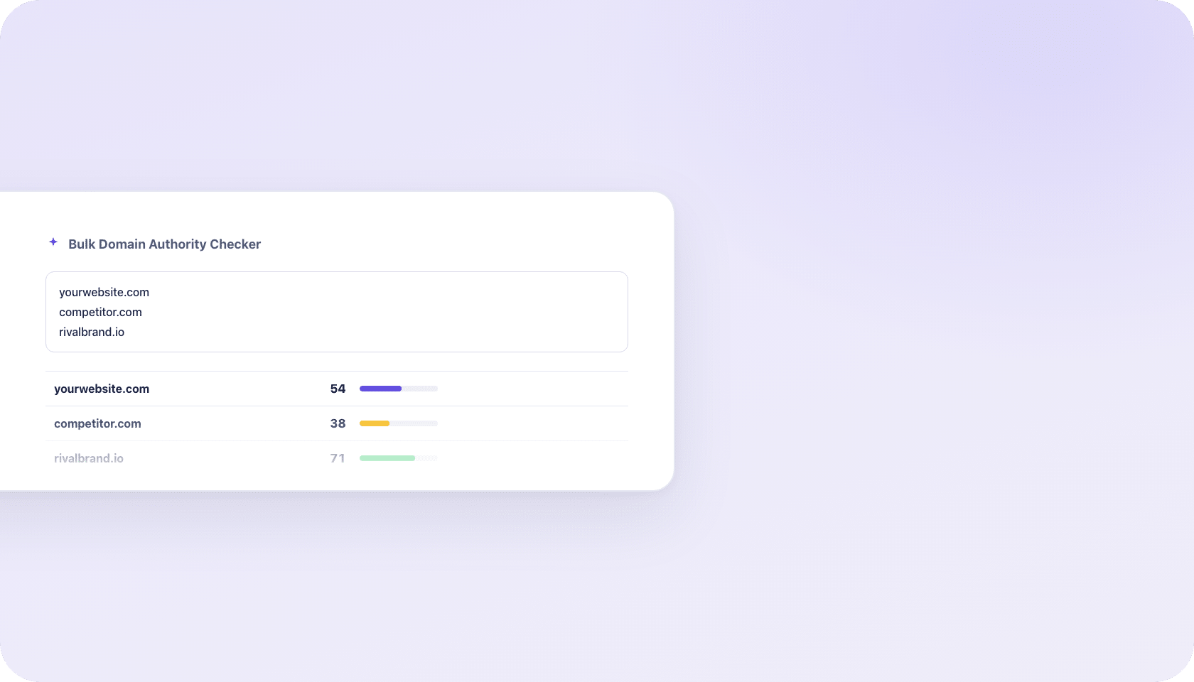 Bulk Domain Authority Checker
