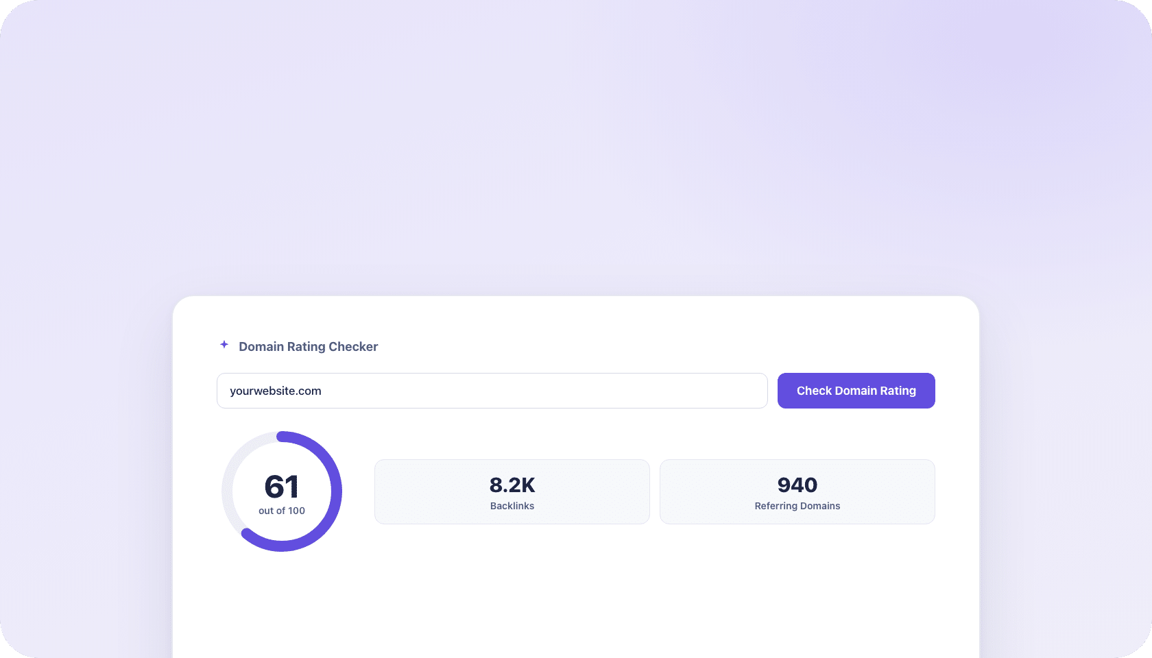 Domain Rating Checker