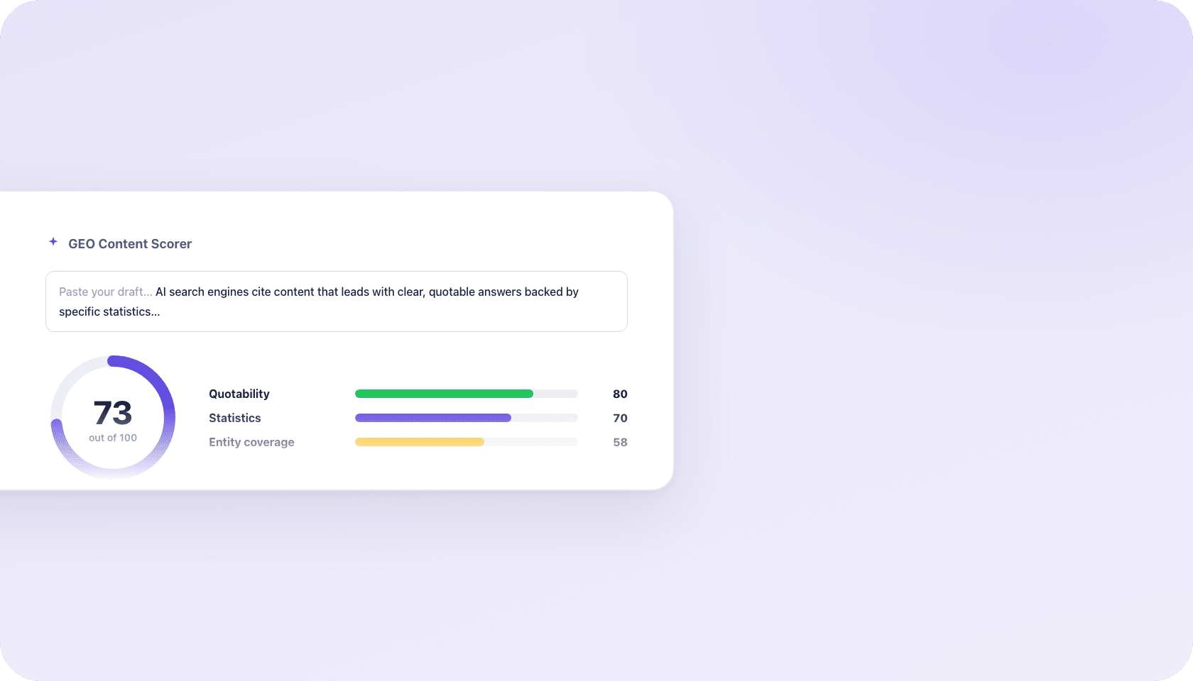 GEO Content Scorer