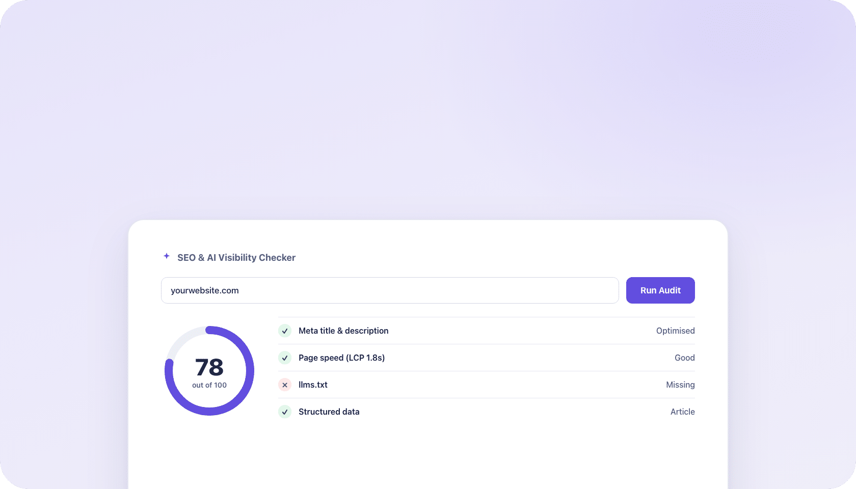SEO and AI On-Page Checker