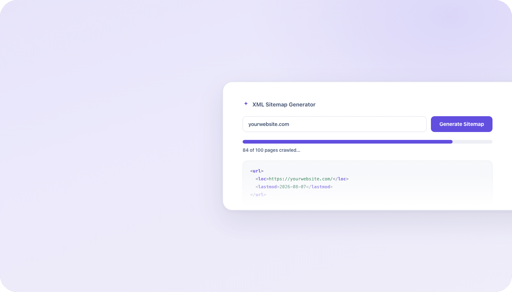 XML Sitemap Generator
